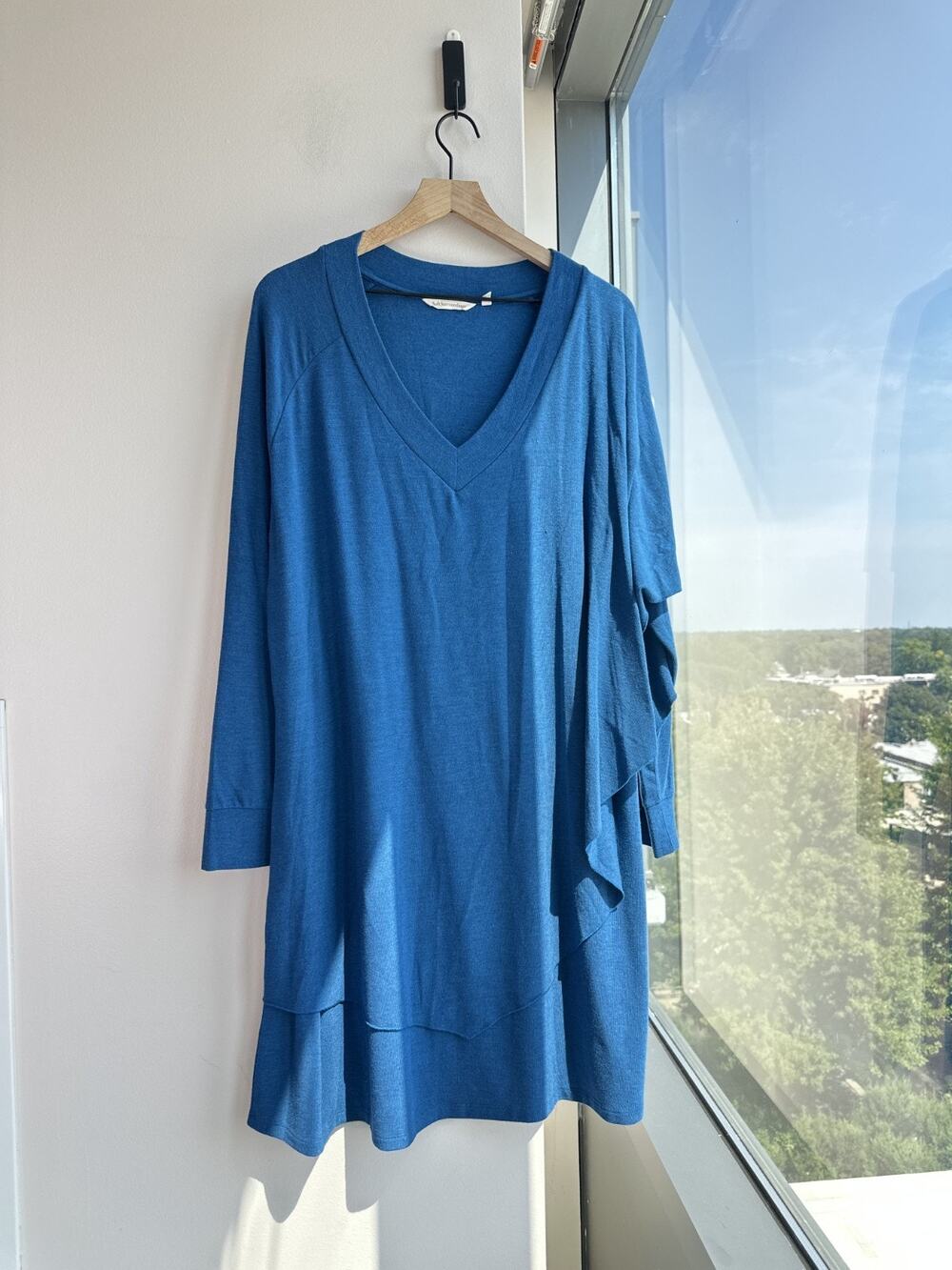 Soft Surroundings women's Madison Cape Asymmetrical Hem Tunic Sweat dress Sz 1X
